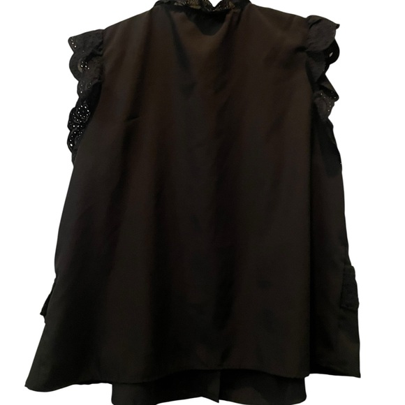 Black Ruffled Blouse - Picture 2 of 3